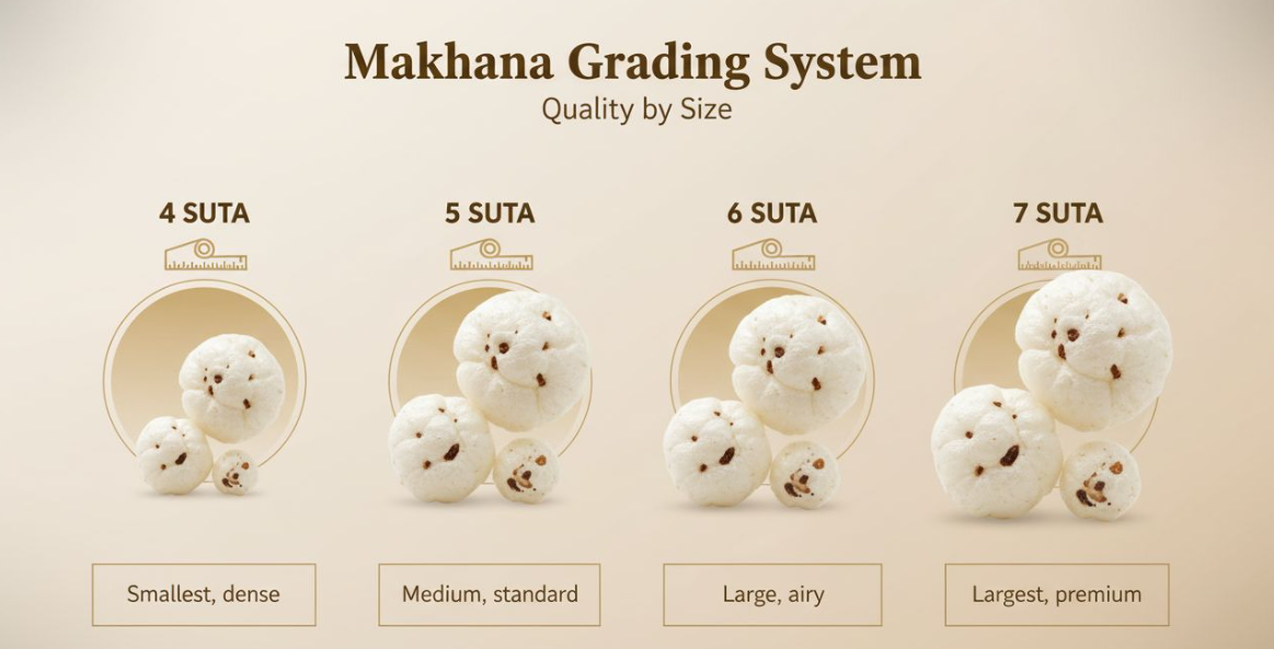 Fox Nuts Grades and Sizes – Different Makhana Sizes for International Buyers