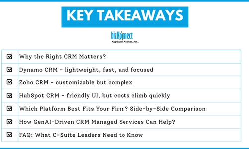 CRM platform key takeaways
