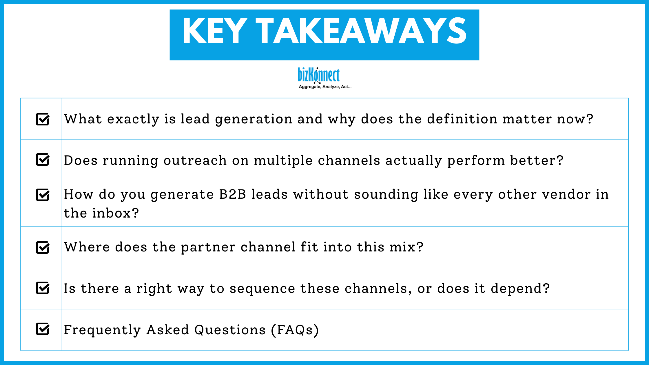 Lead generation key points