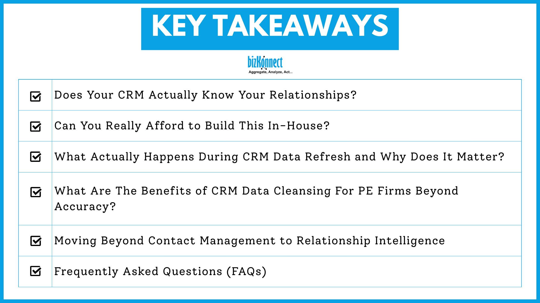 CRM data cleansing takeaways