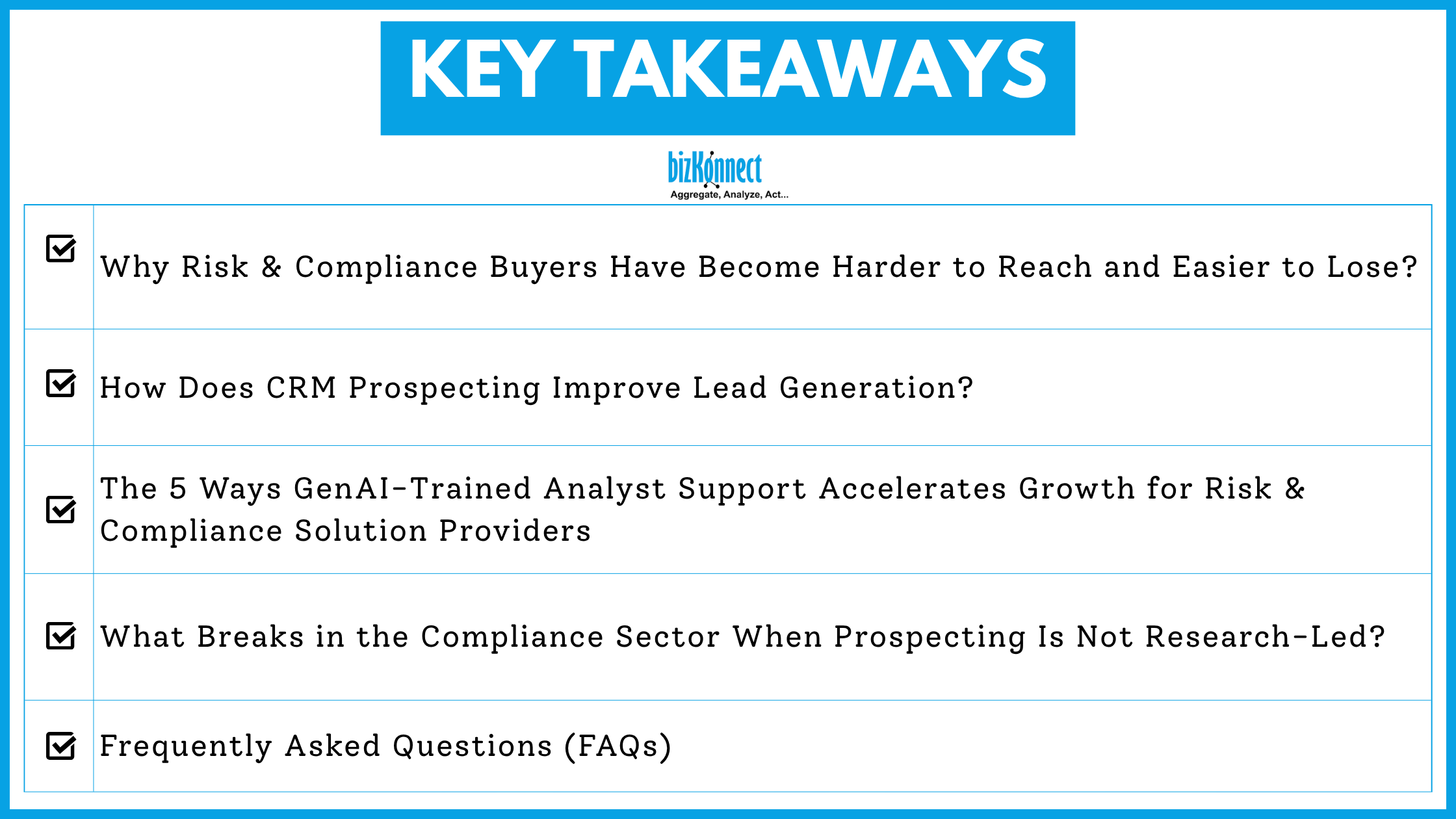 Risk Compliance Key Takeaways