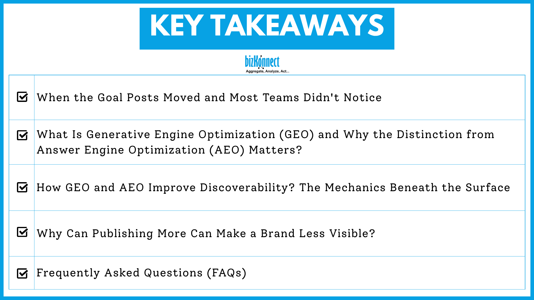 GEO and AEO key takeaways