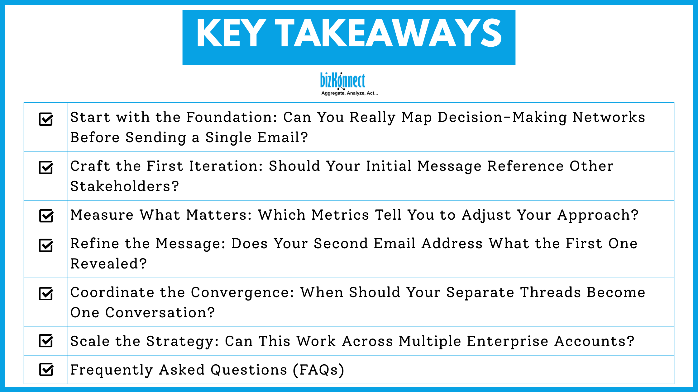 Email strategy key takeaways
