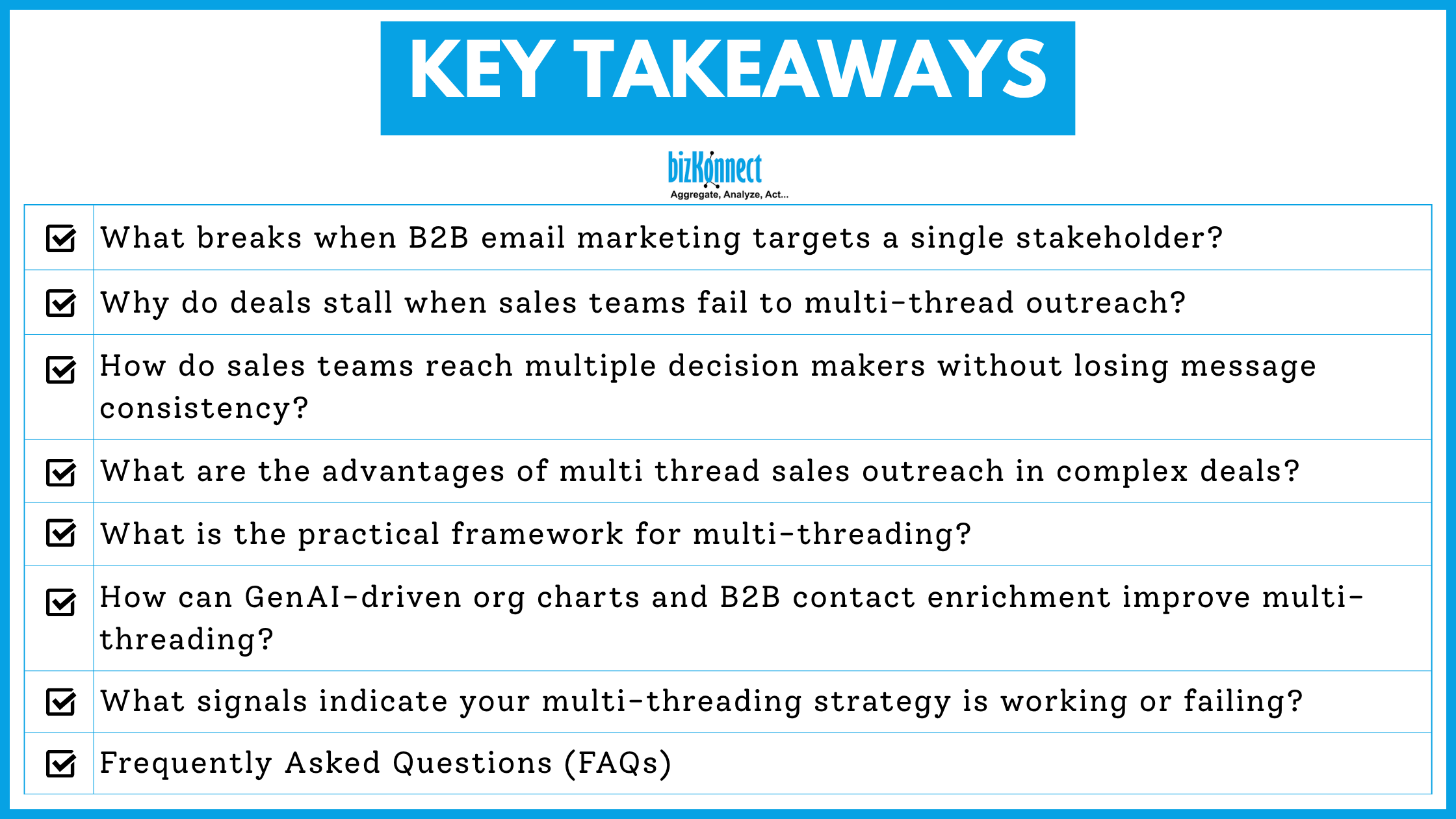 Key takeaways B2B email sales!