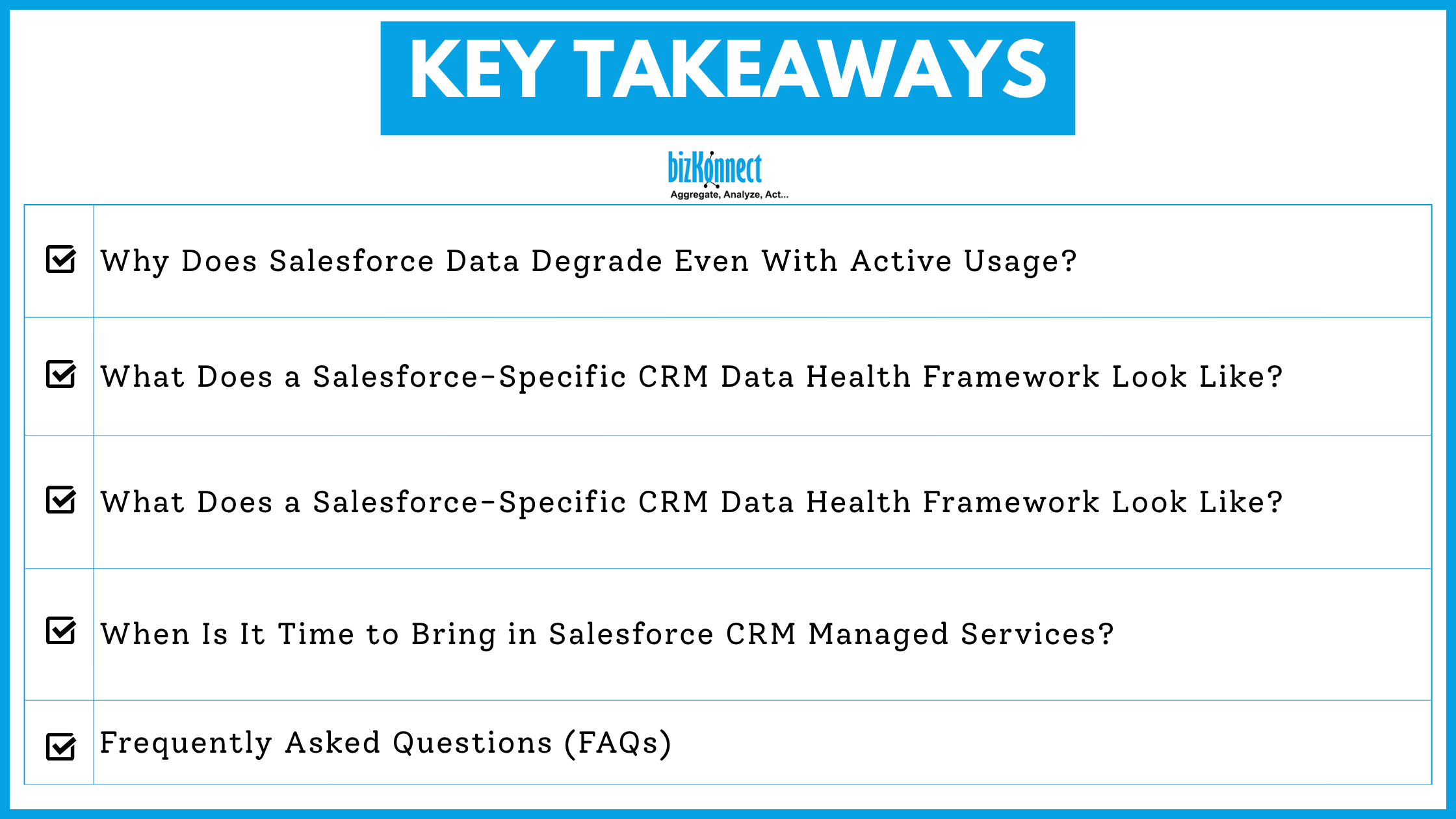 Salesforce CRM Key Takeaways