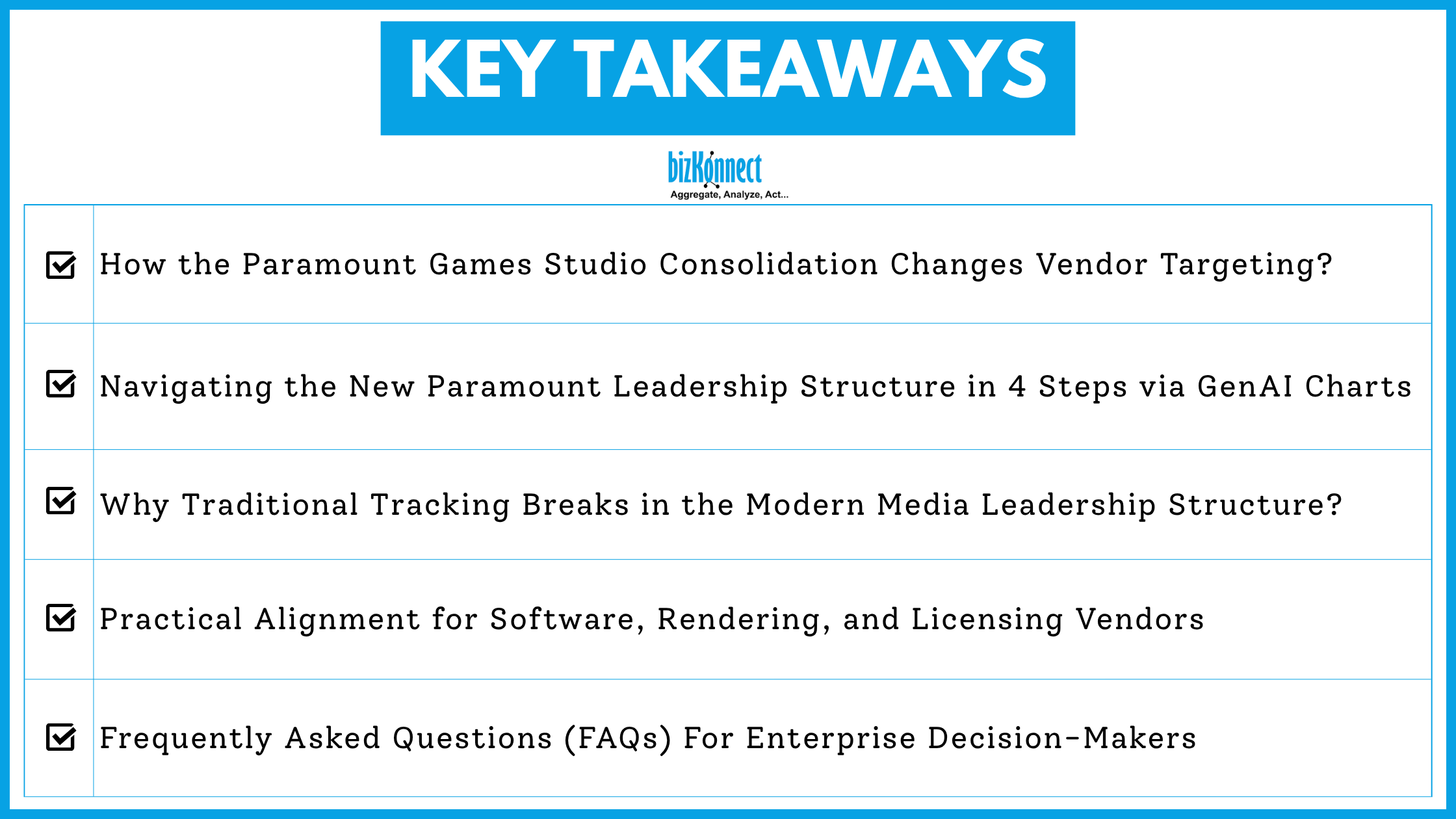 Media key takeaways