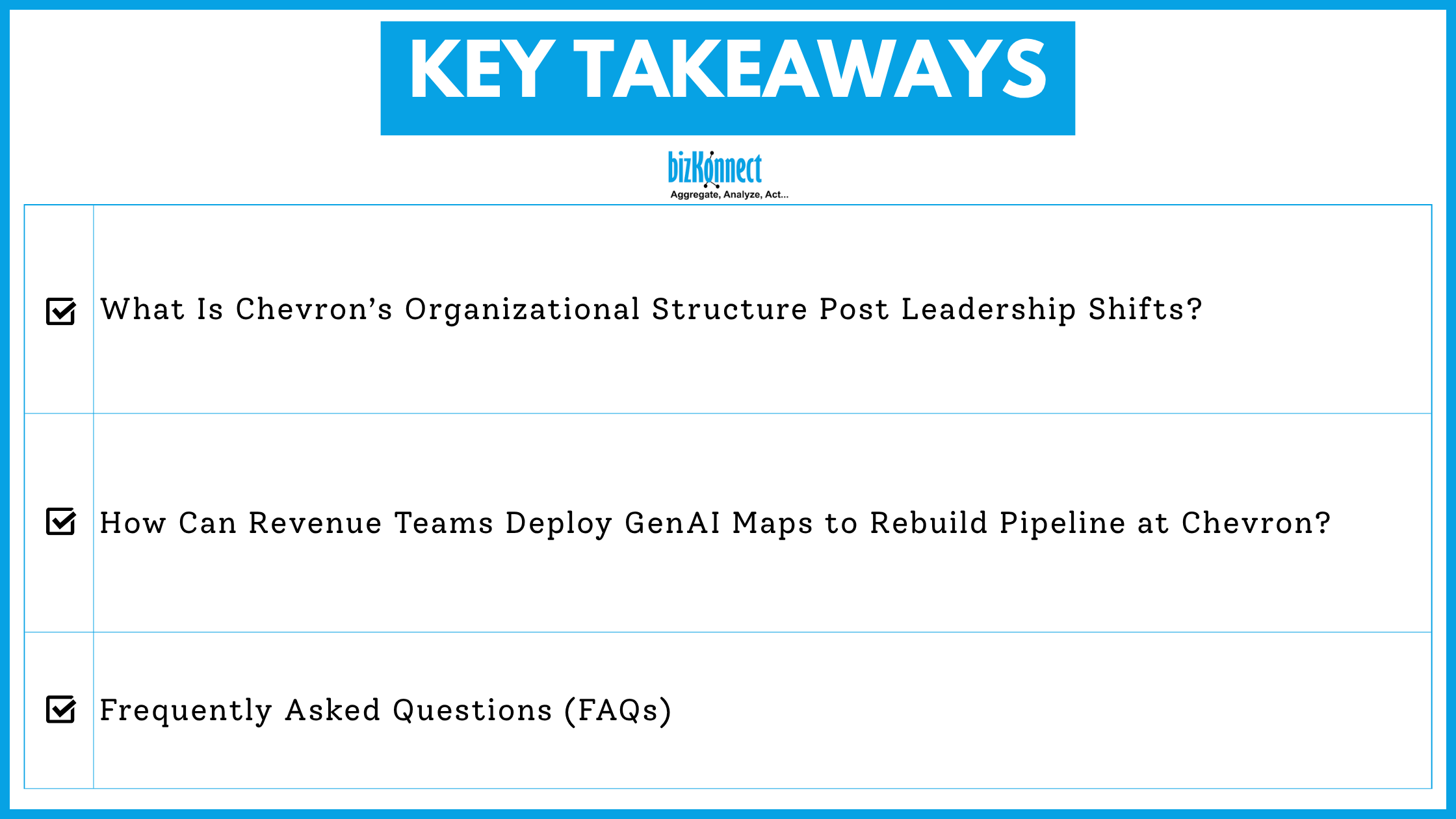 Chevron Leadership Key Points