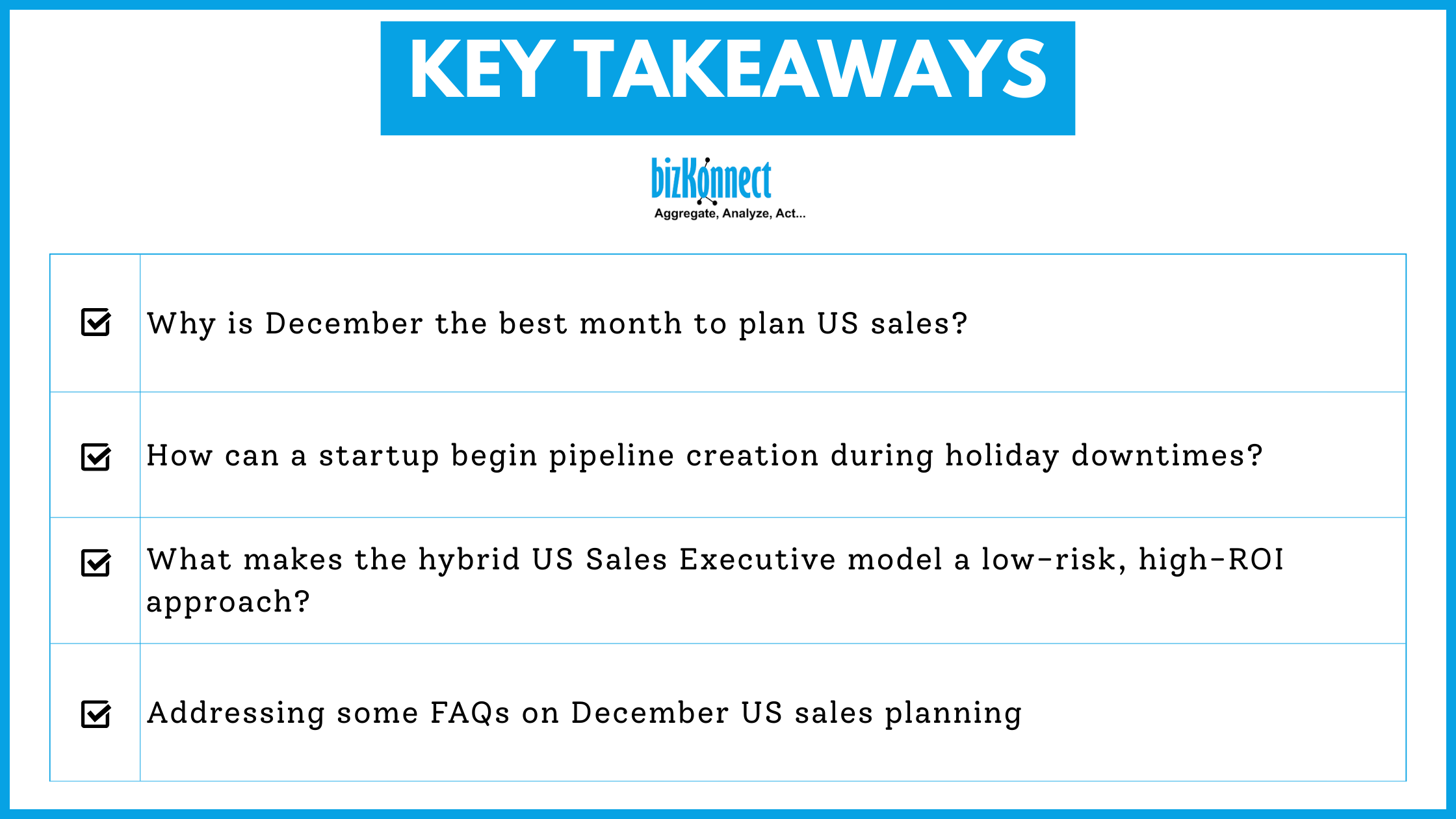 December US sales key takeaways