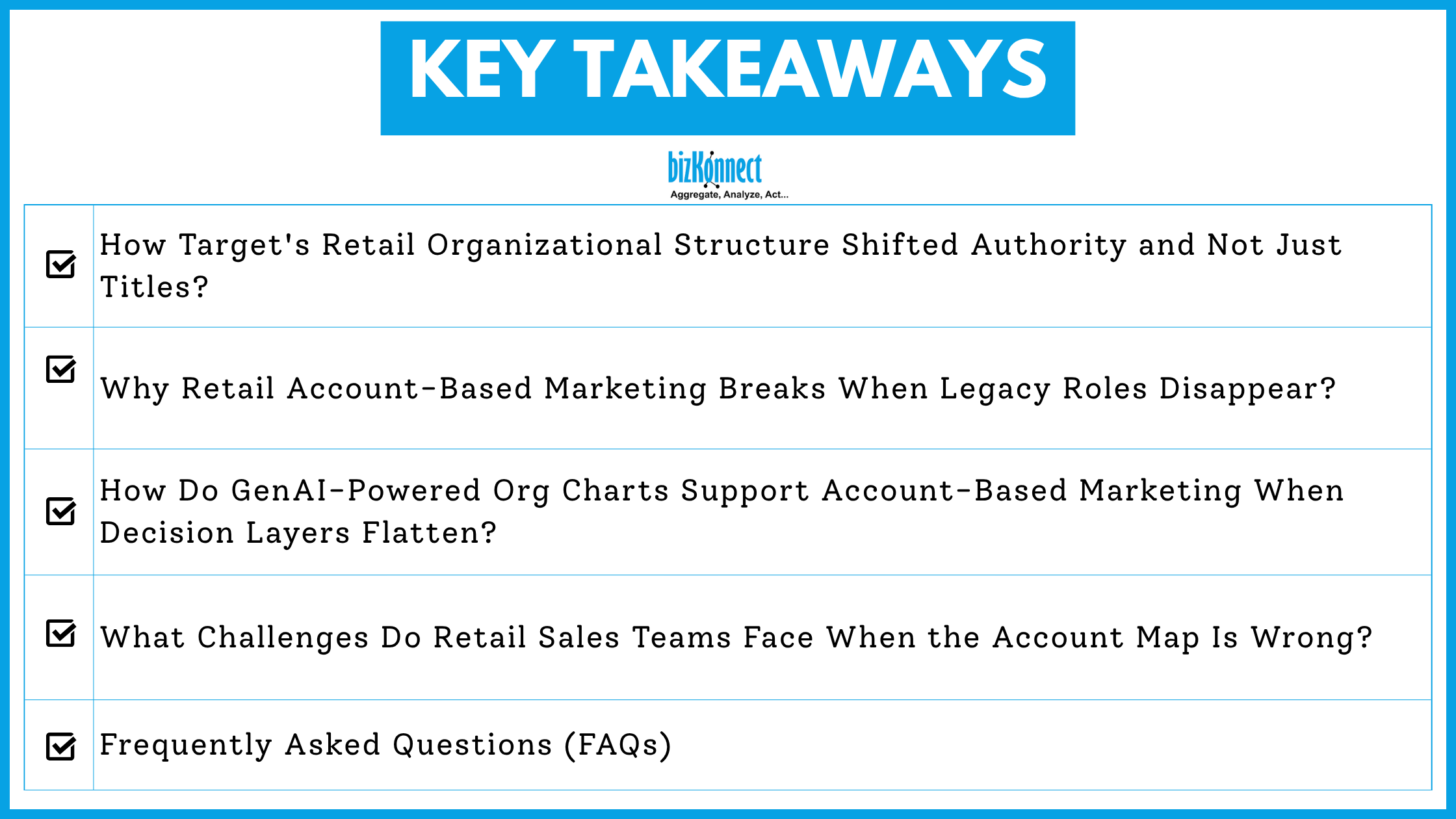 Retail key takeaways