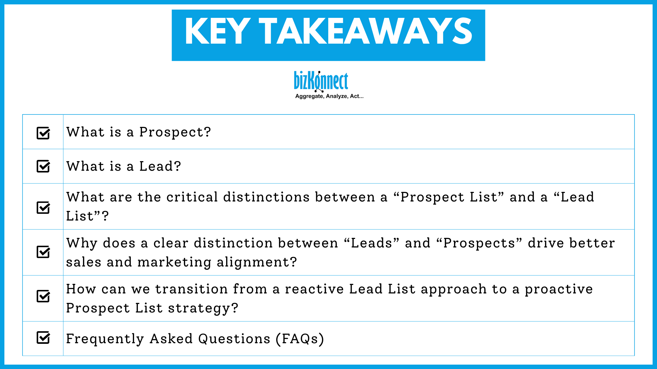 Lead Generation Takeaways