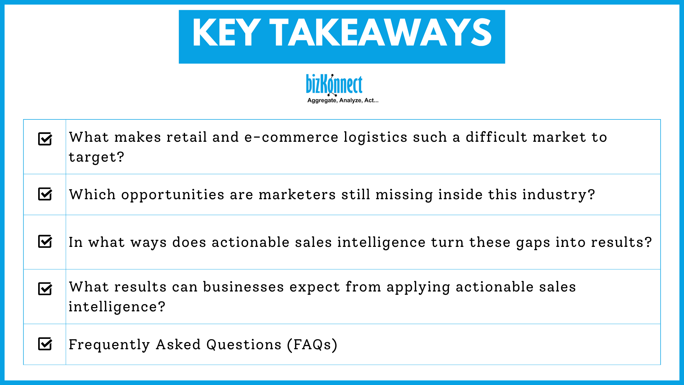 Retail eCommerce key takeaways