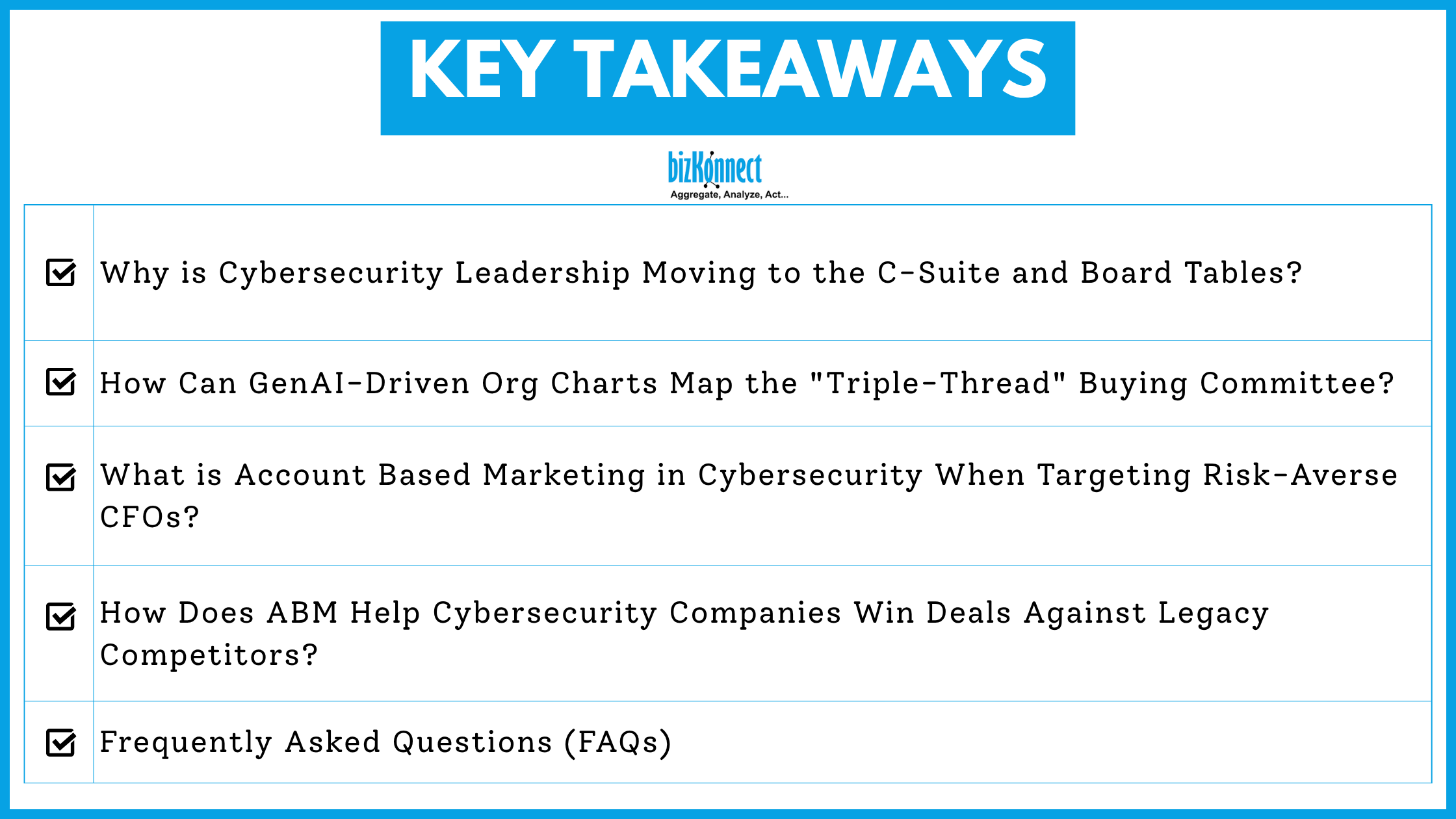 Cybersecurity ABM key points