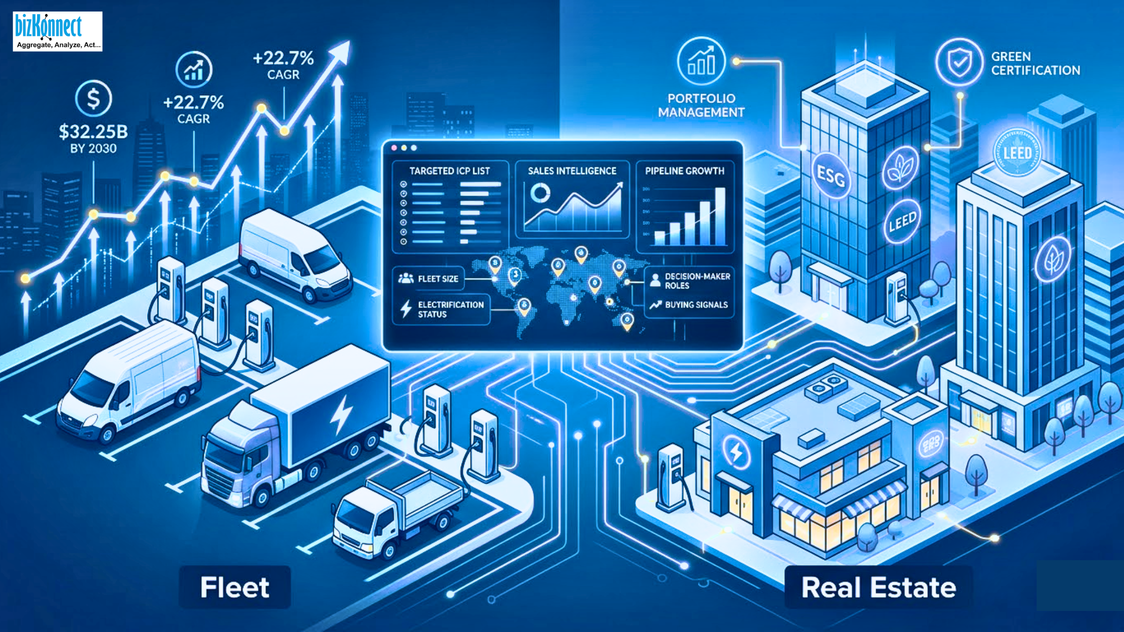 EV fleet real estate data map