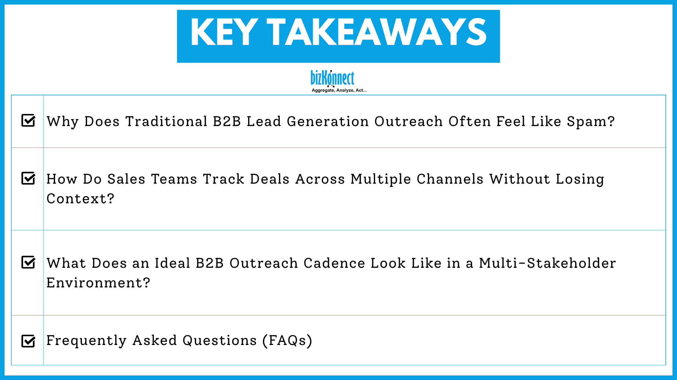 B2B outreach key takeaways