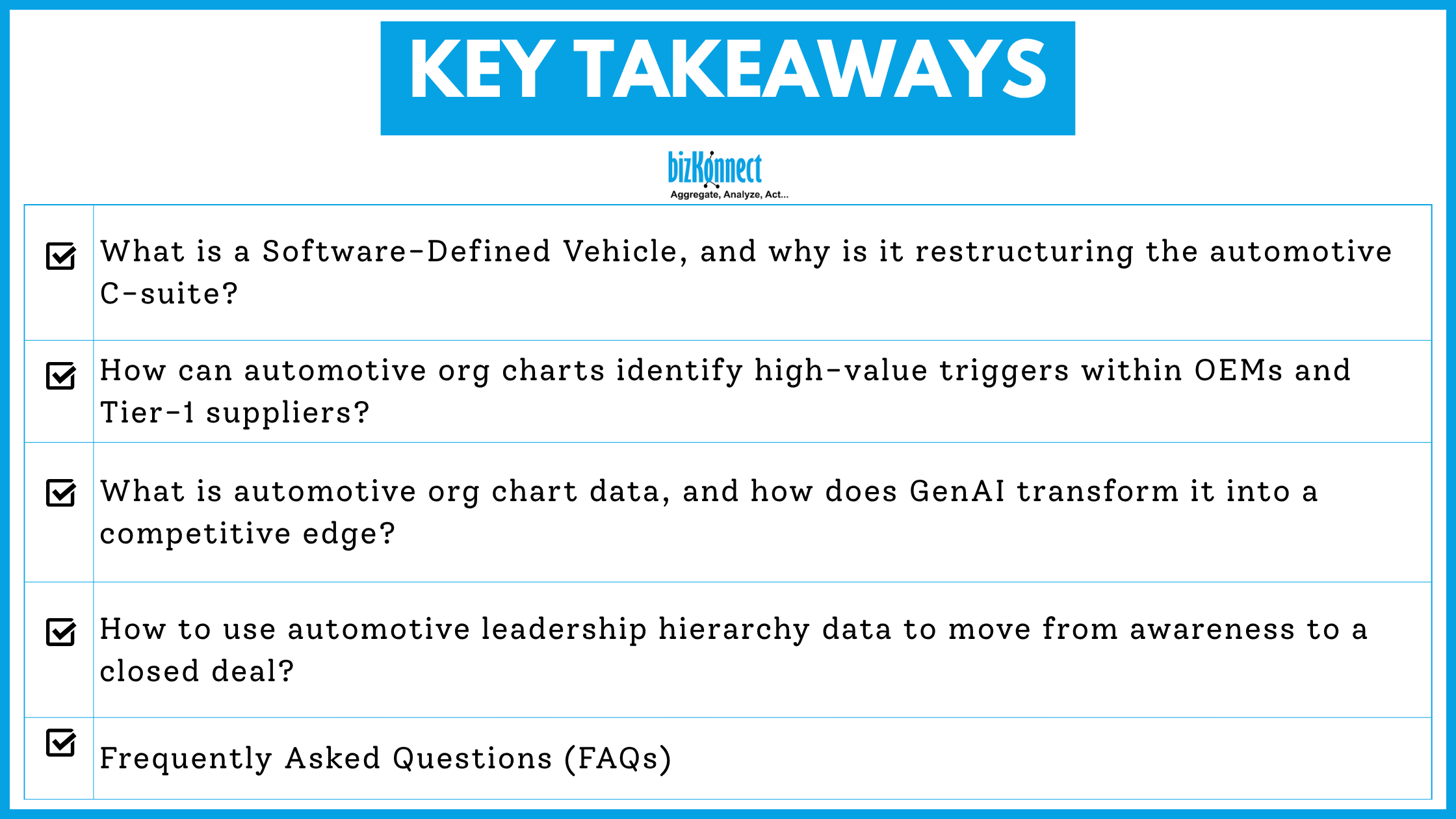 Automotive SaaS key takeaways.