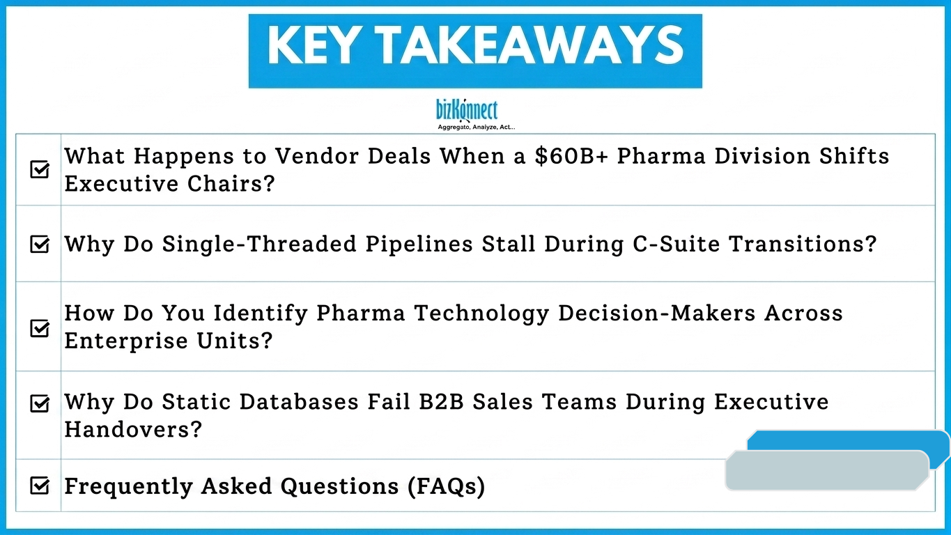 Pharma Sales Key Takeaways