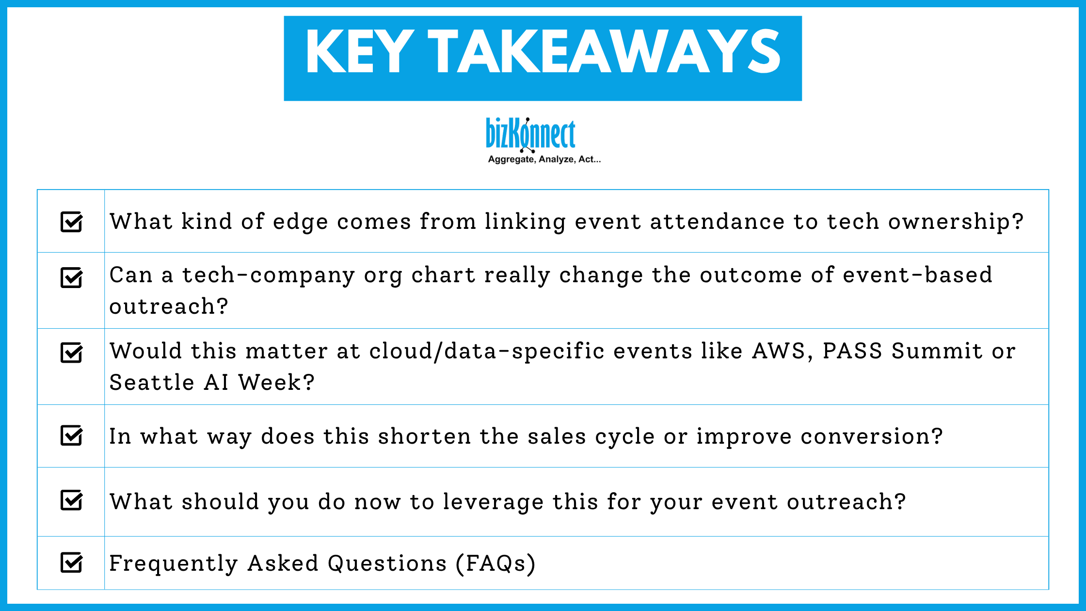 Event ABM Key Takeaways Chart