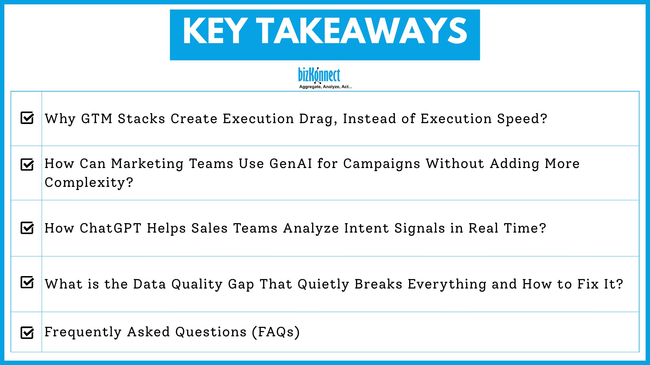 Marketing Key Takeaways
