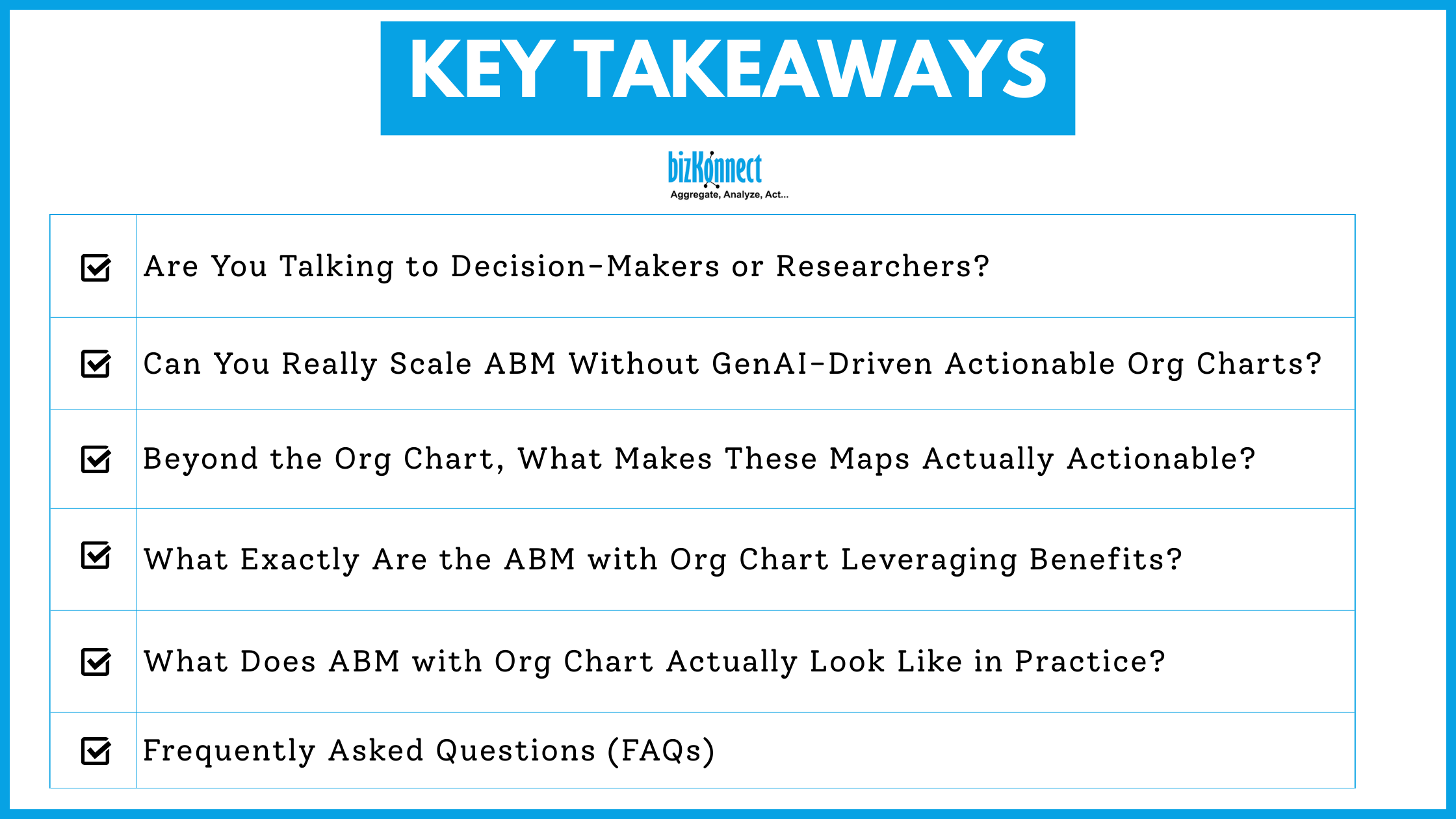 ABM org chart key takeaways AB
