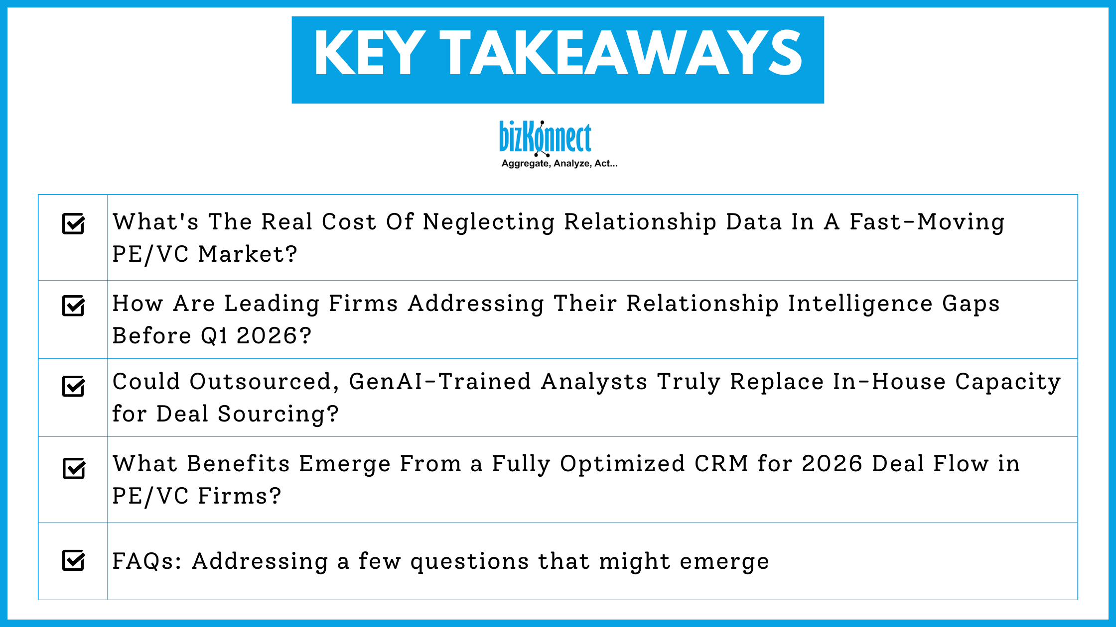 PE VC key takeaways points