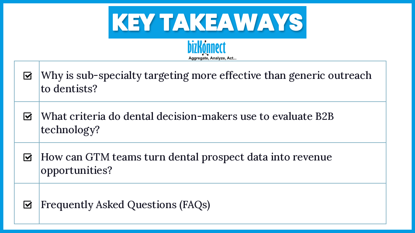 Dental B2B Key Takeaways FAQ
