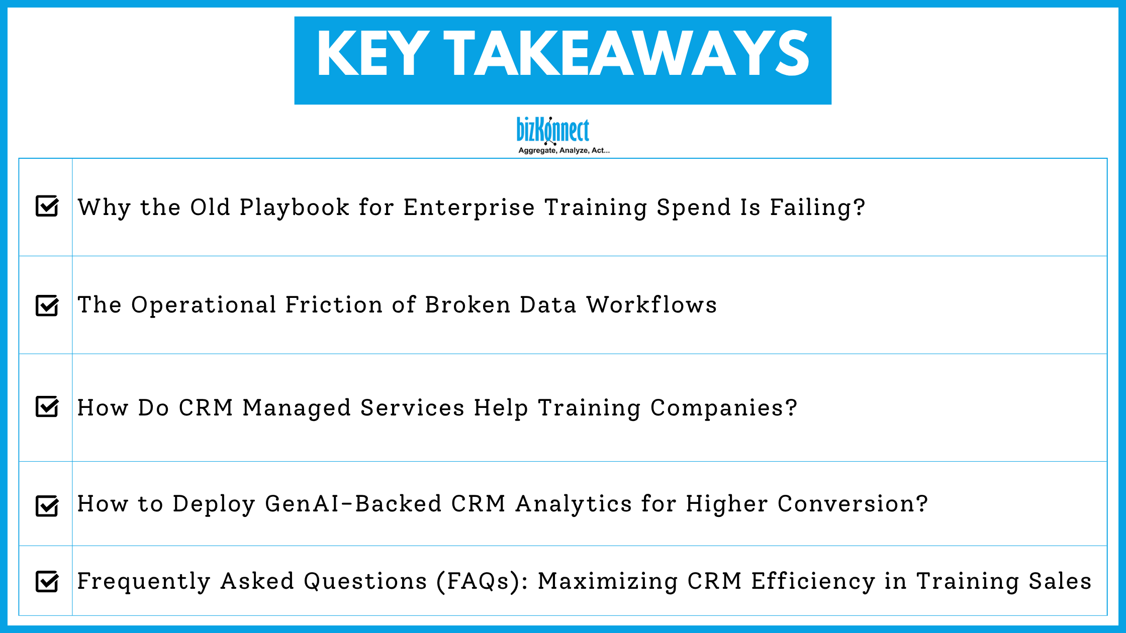 CRM Training Key Takeaways