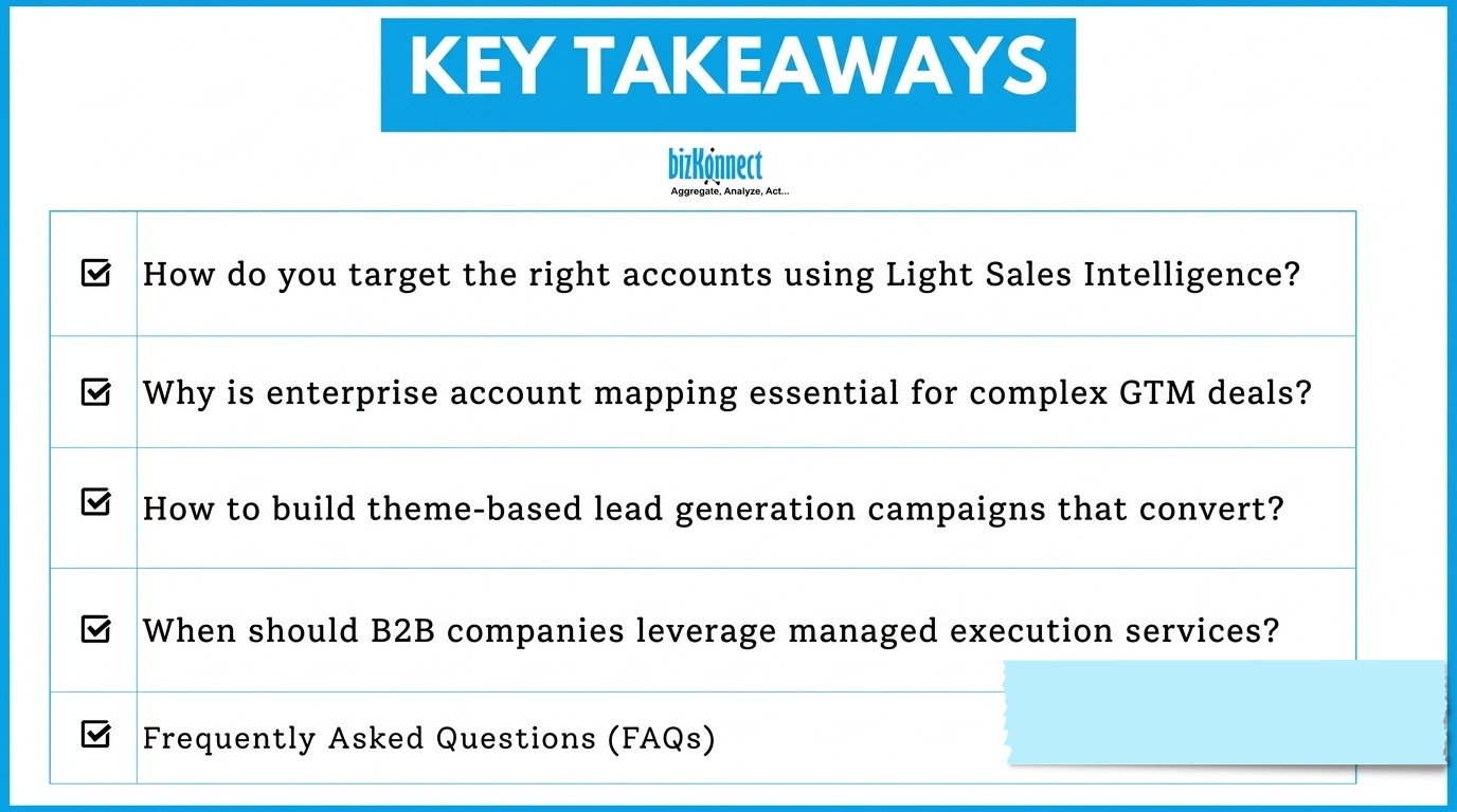 Sales intelligence key points