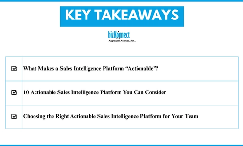 Key takeaways on sales platforms