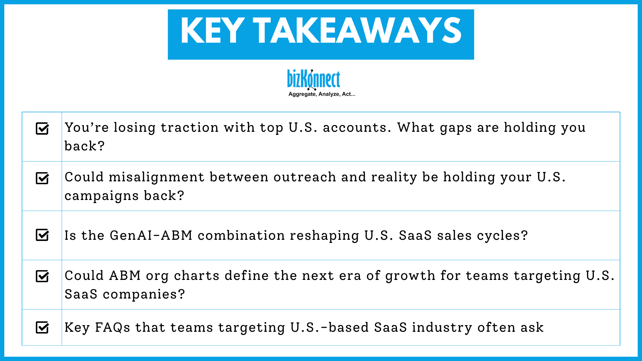 Key takeaways for US SaaS