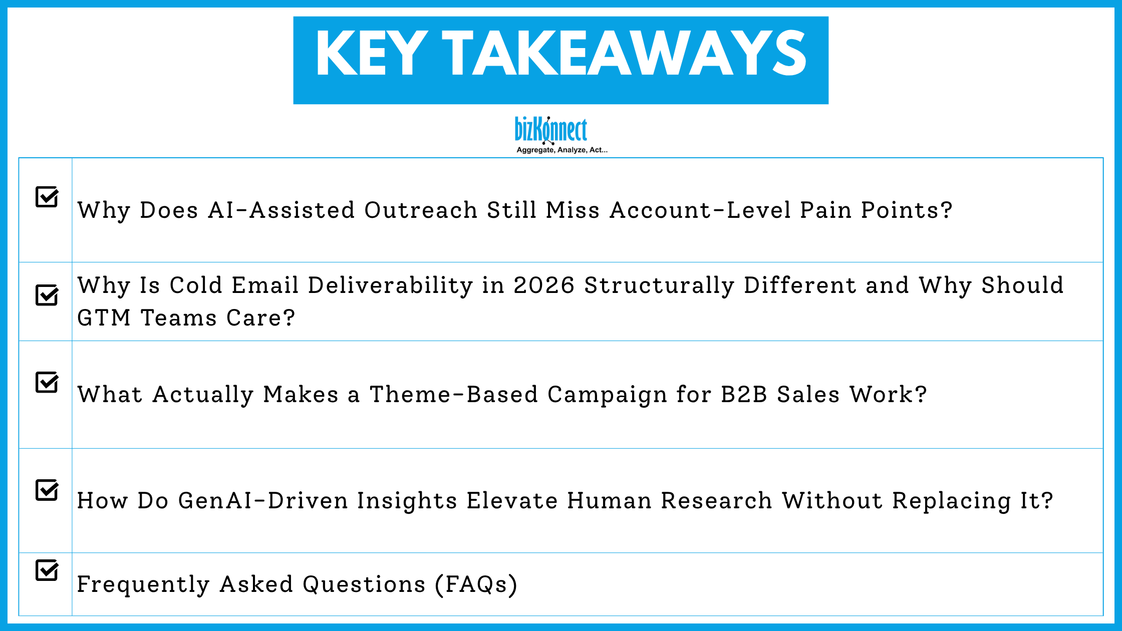 Key takeaways B2B outreach AI