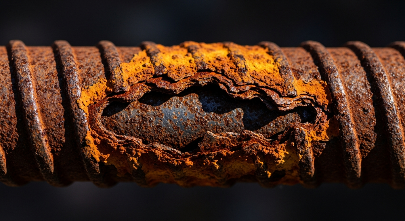 Editorial photograph for article on corrosion control rods tubing