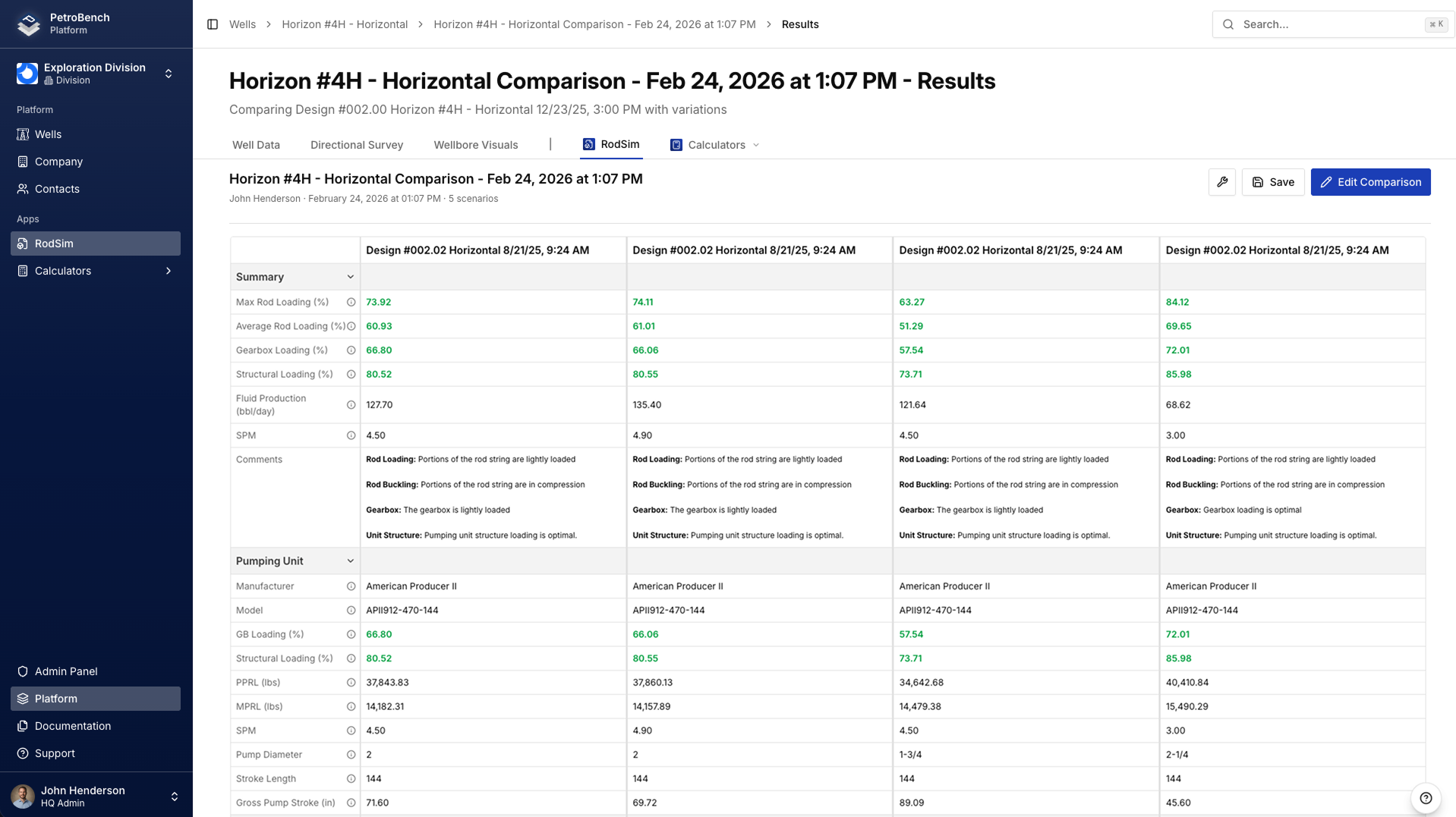 How to Use the Comparison View