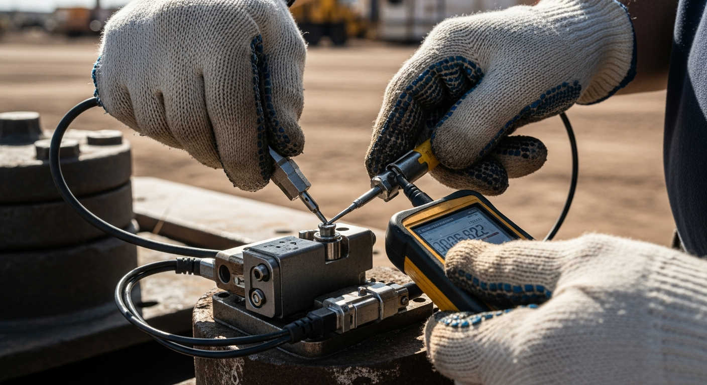 Editorial photograph for article on how to calibrate load cell