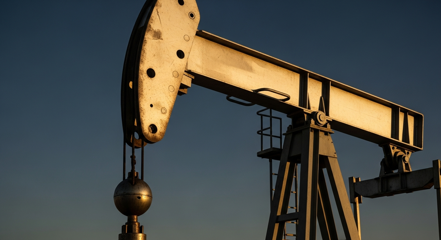 Pump jack at golden hour - How a sucker rod pump works