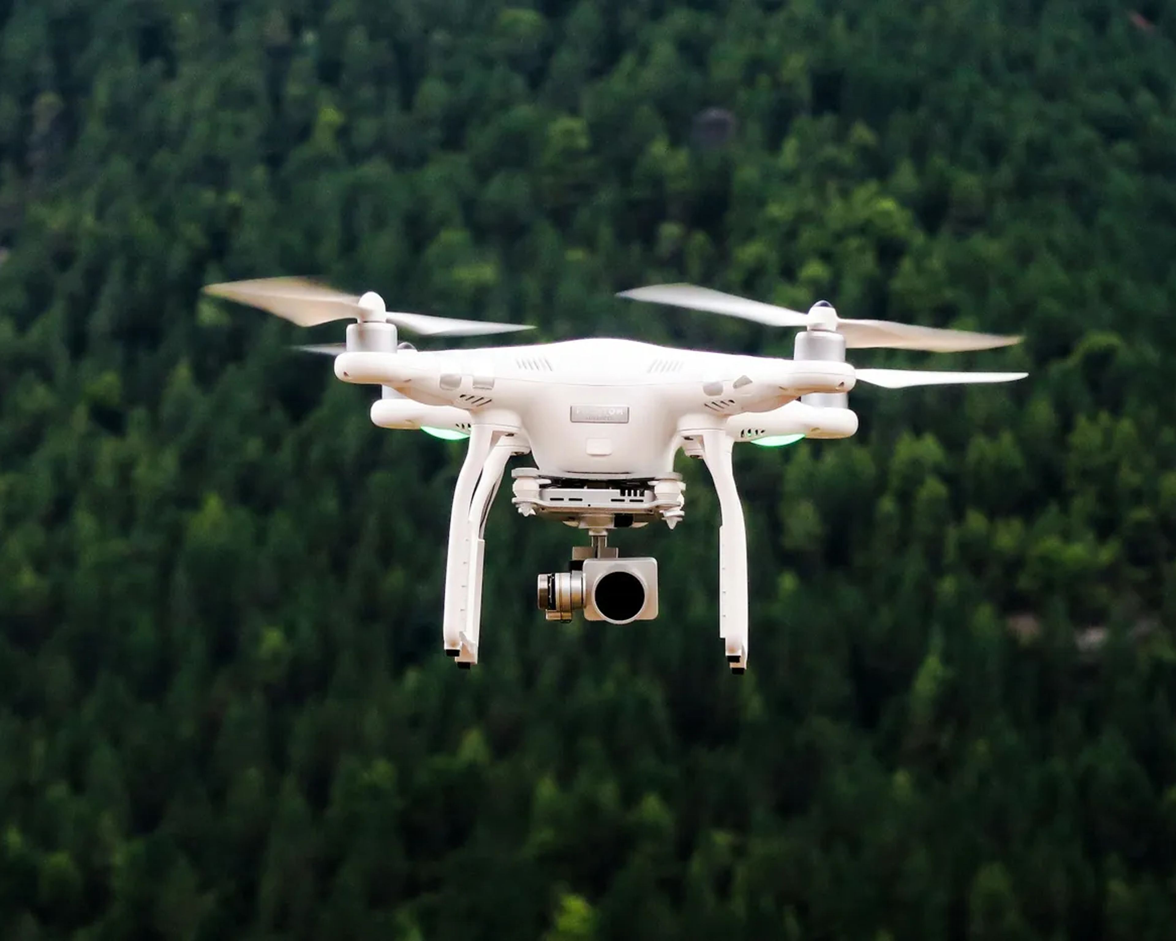 Getting a drone video made - professional drone in the air