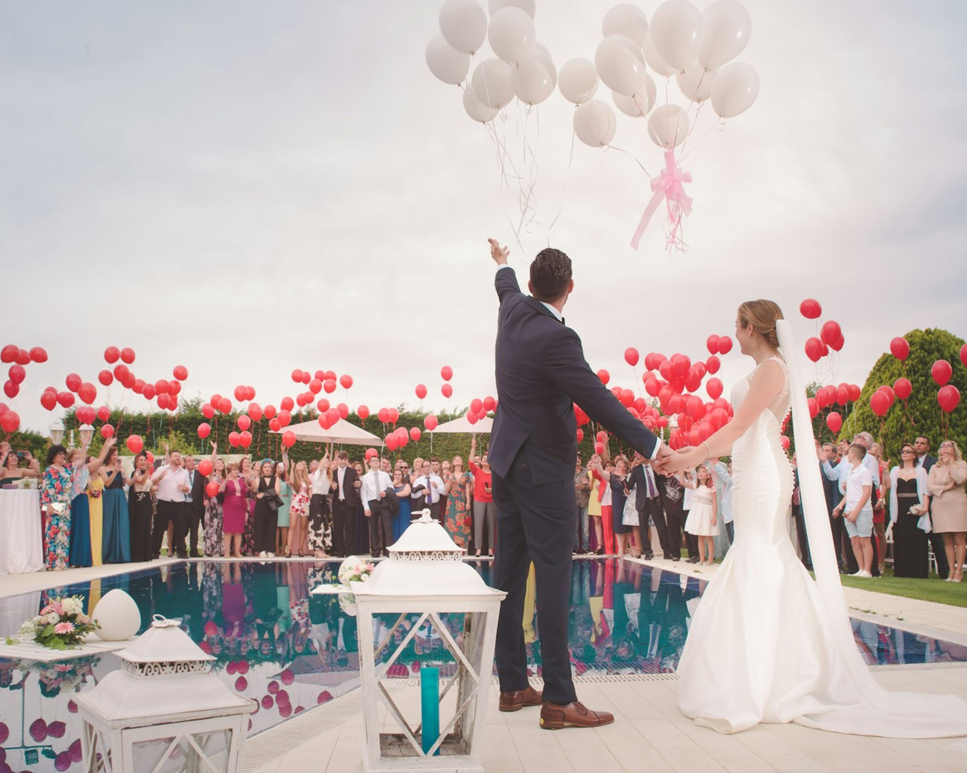 Bride and groom during their wedding ceremony