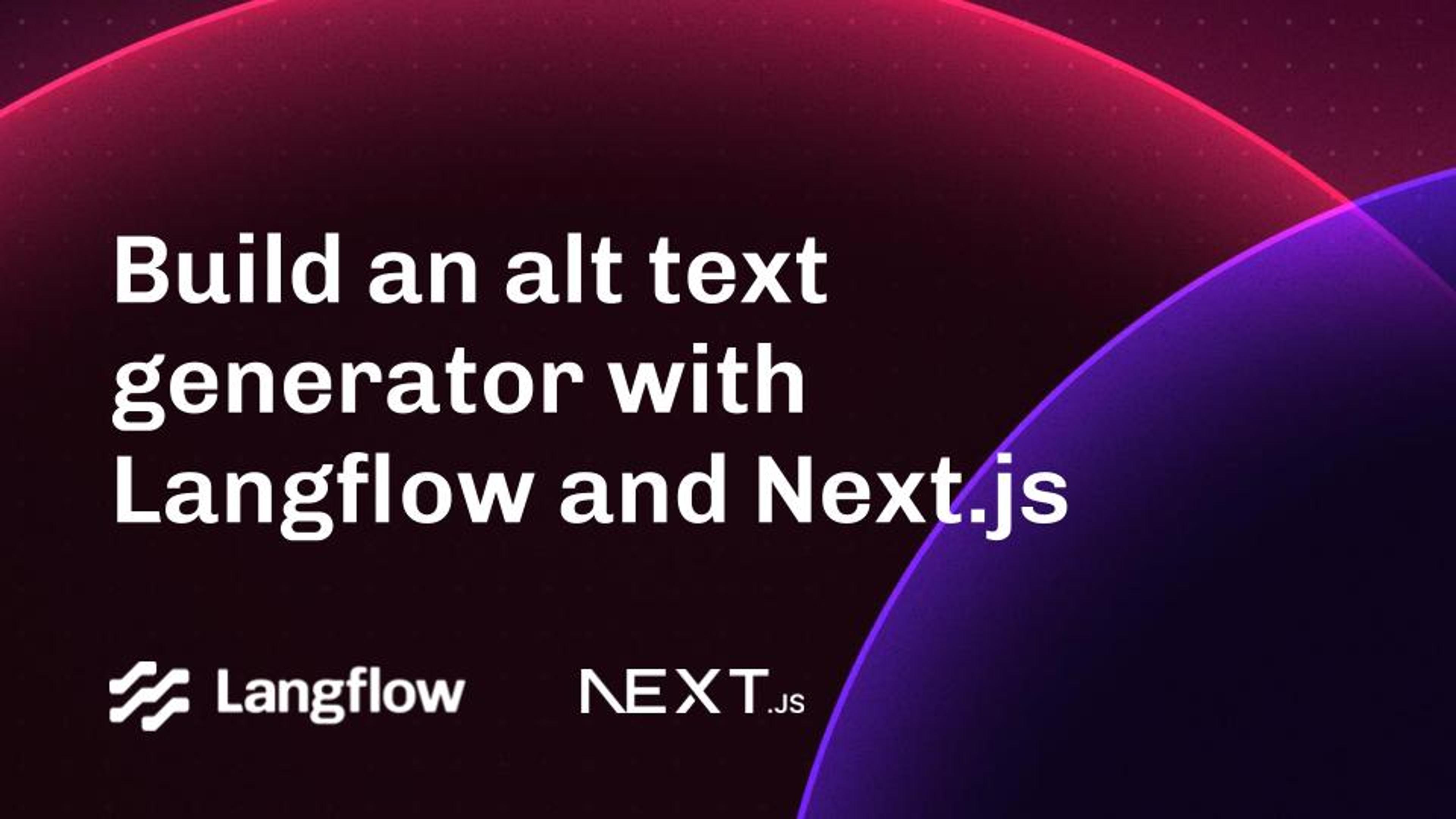 Build an alt text generator with Langflow and Next.js 
