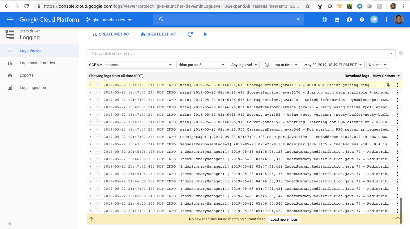 Stackdriver Logging integration