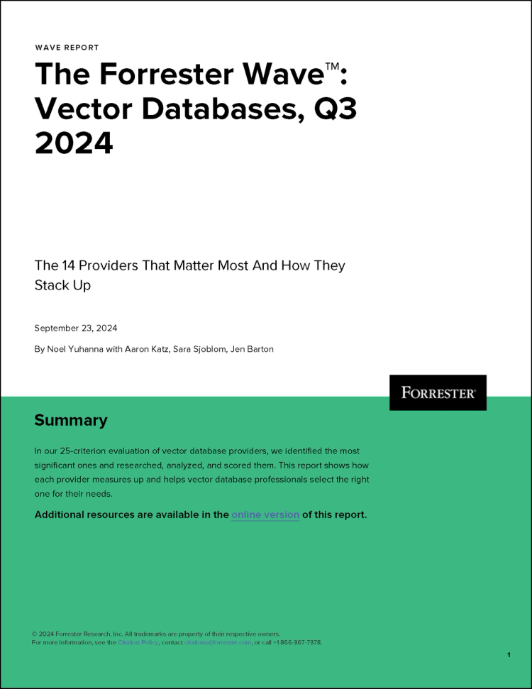 The Forrester Wave™: Vector Databases, Q3 2024 Report Names DataStax a Leader