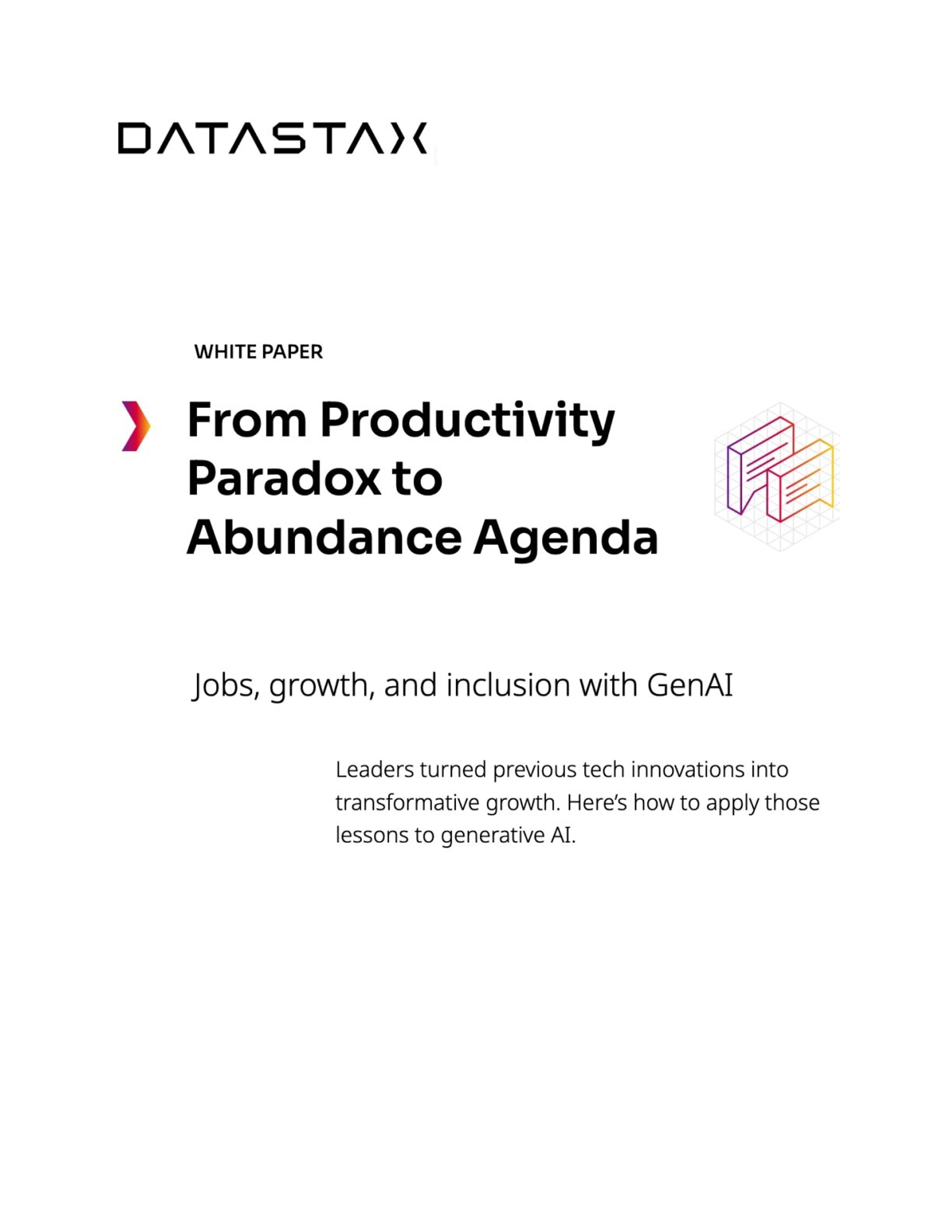Jobs, Growth and Inclusion with Generative AI | DataStax