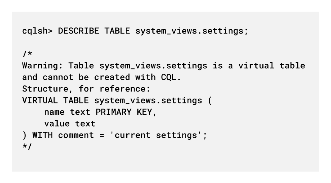 Virtual Tables in Apache Cassandra 4.0 DataStax