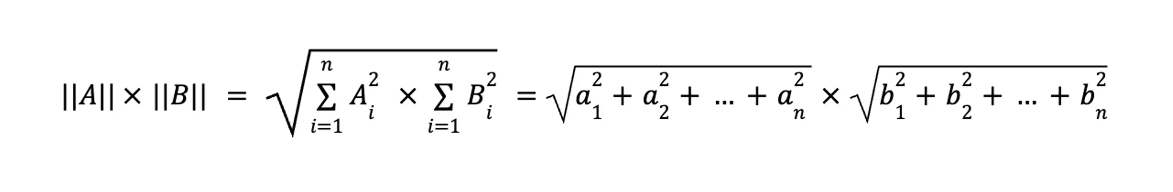 Cosine Similarity Denominator