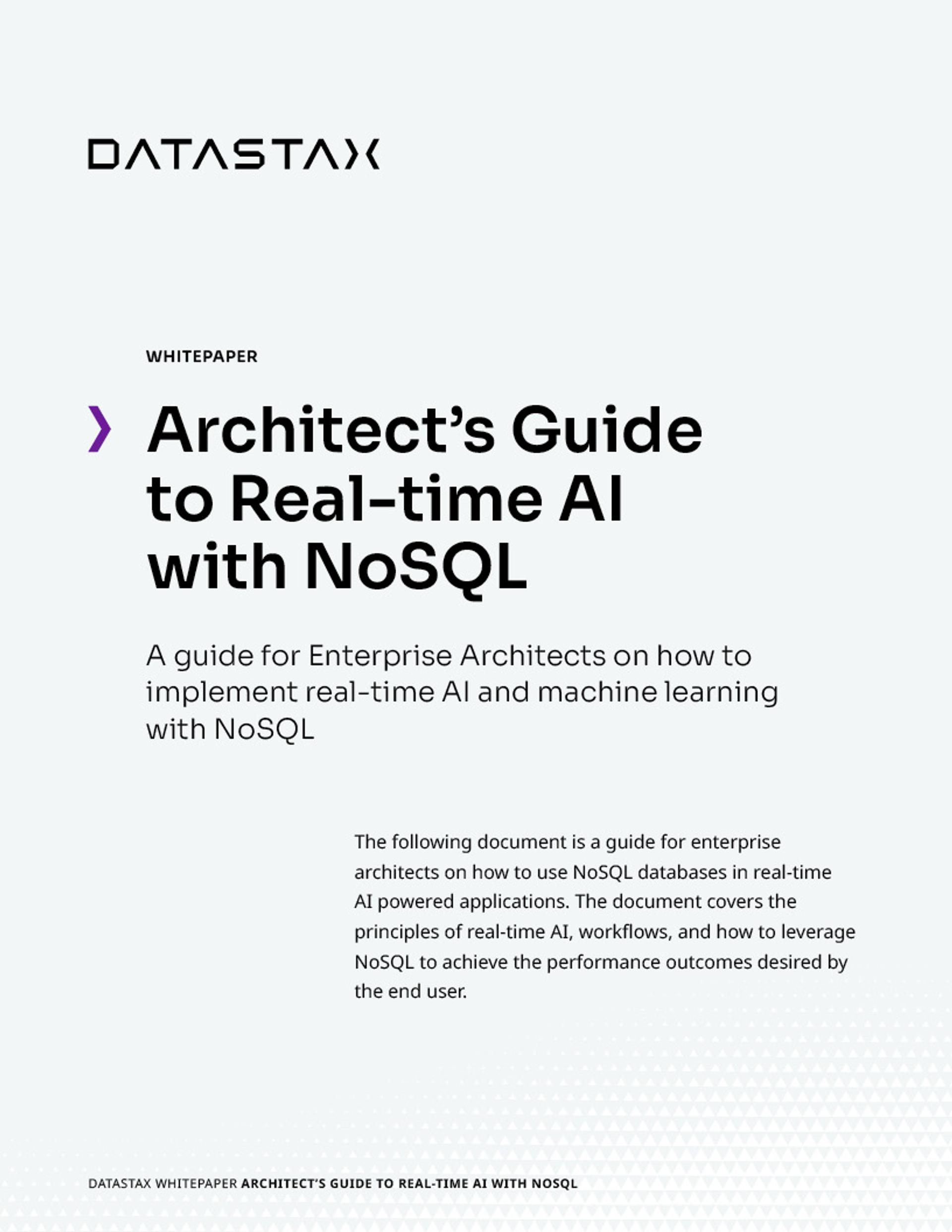 Architect’s Guide to Real-time AI with NoSQL