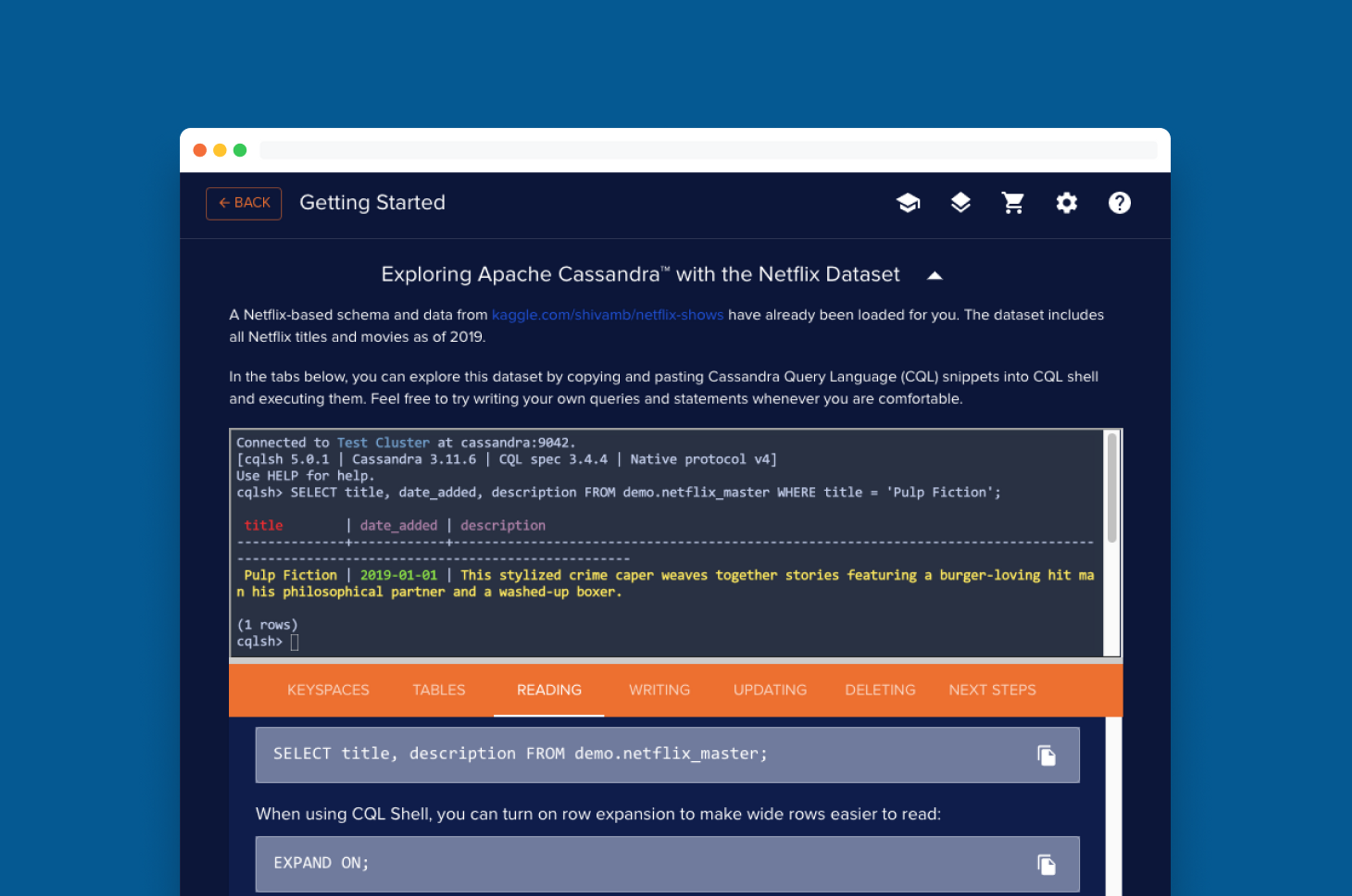 Learn Cassandra with DataStax Desktop