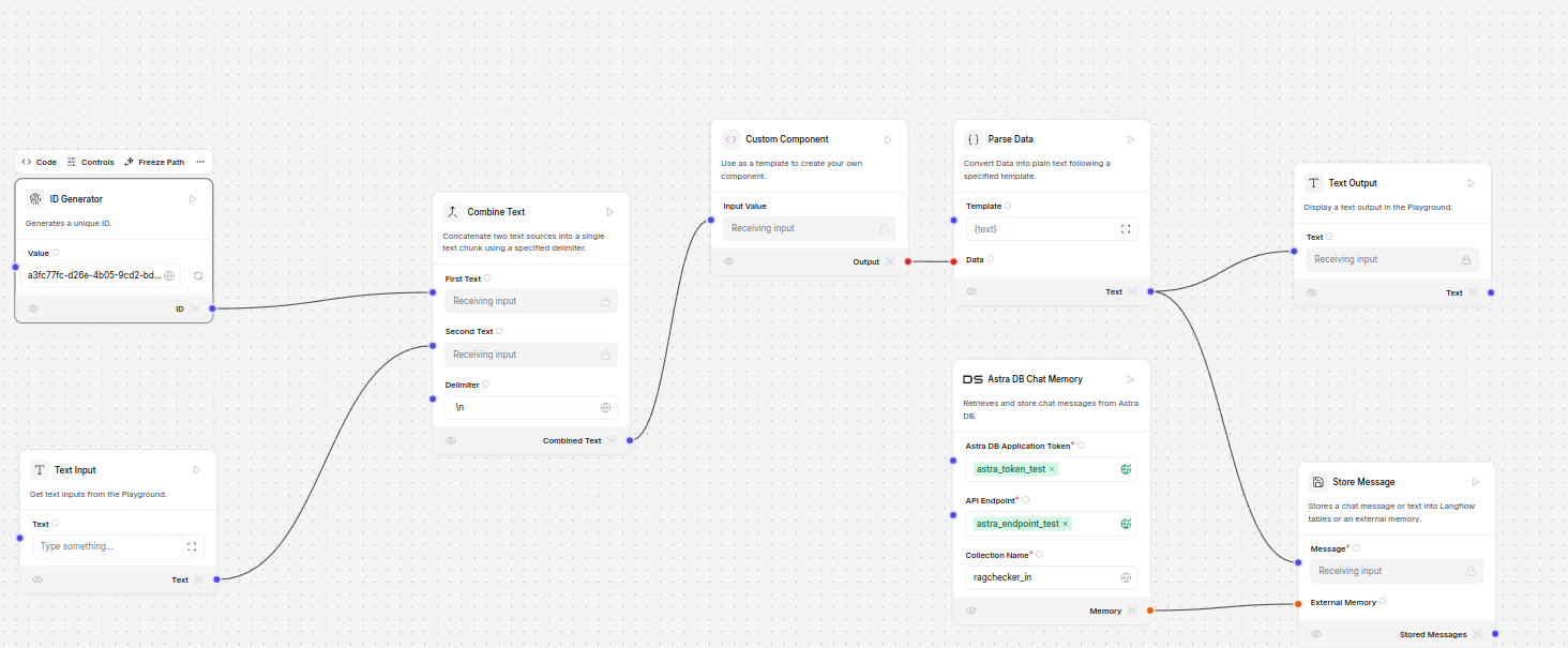 Screenshot of the Langflow submodule logic generic to any LLM choice