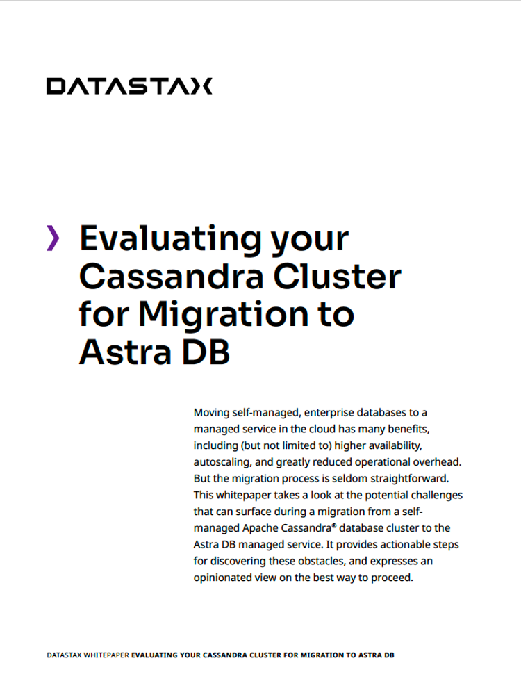 Evaluating Your Cassandra Cluster for Migration to Astra DB