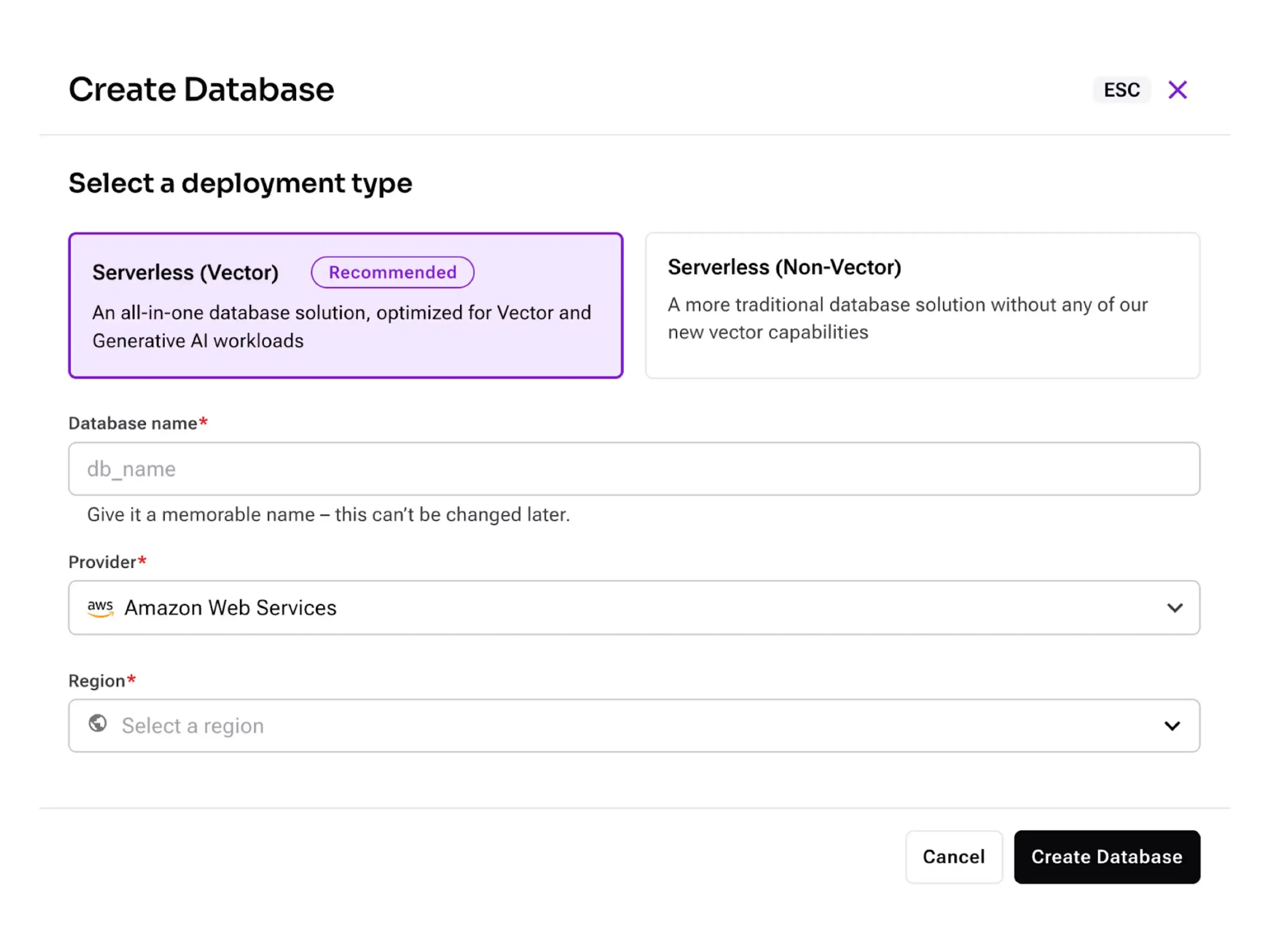 Create a Database