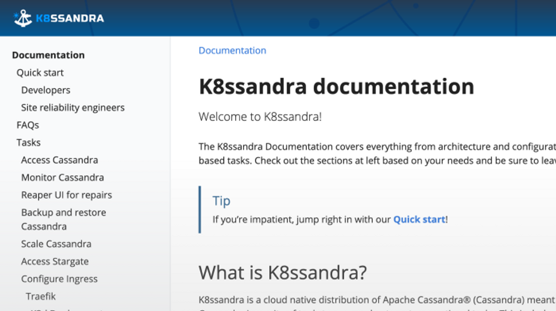 K8ssandra docs