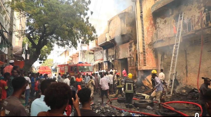 Major Fire Contained at Mogadishu’s Bakara Market After Destroying Shops and Causing Heavy Financial Losses