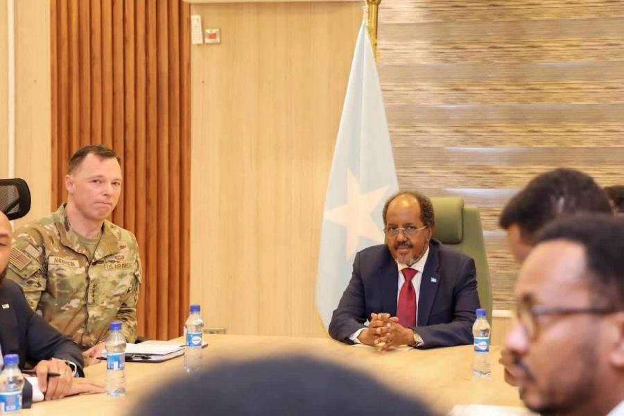 AFRICOM Chief Meets Hassan Sheikh at Halane Amid Tight Security